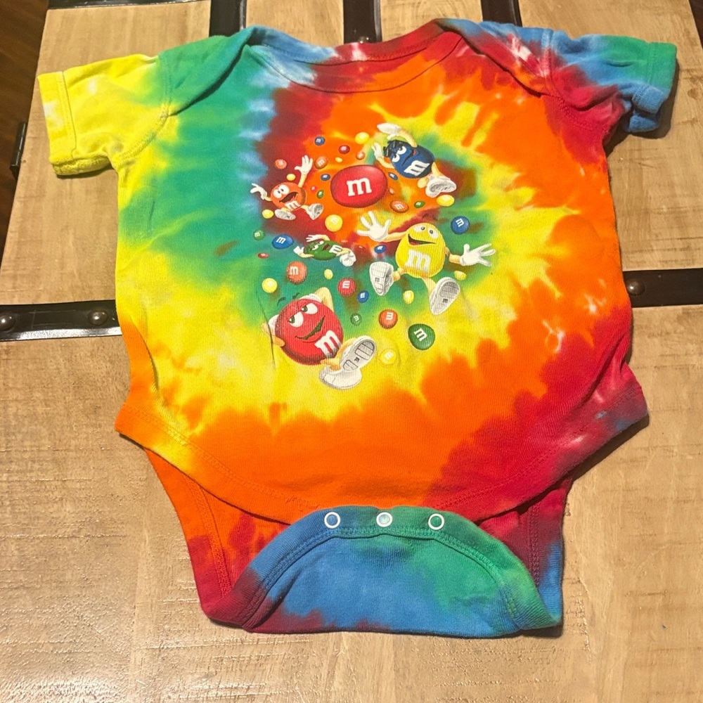 M&M'S Tie-Dye Baby One-Piece Bodysuit - Rainbow Colors